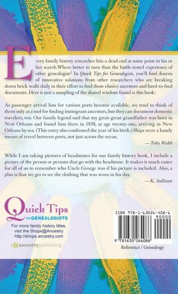 Quick Tips for Genealogists