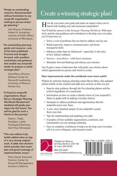 Strategic Planning Workbook for Nonprofit Organizations Revised and Updated