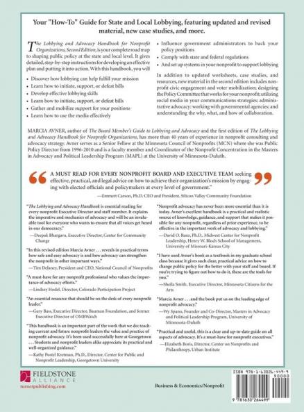 The Lobbying and Advocacy Handbook for Nonprofit Organizations Second Edition