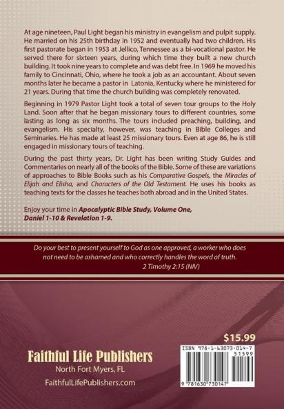 Apocalyptic Bible Study Volume One: Daniel & Revelation