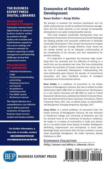 Economics of Sustainable Development