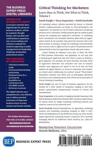 Critical Thinking for Marketers Volume I