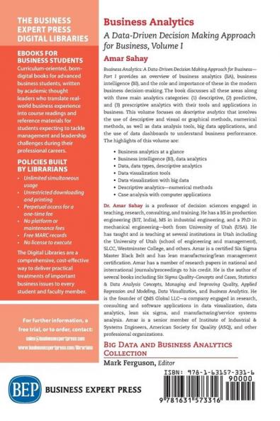 Business Analytics Volume I
