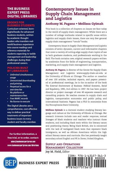 Contemporary Issues in Supply Chain Management and Logistics