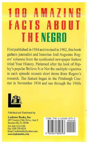 100 Amazing Facts About The Negro