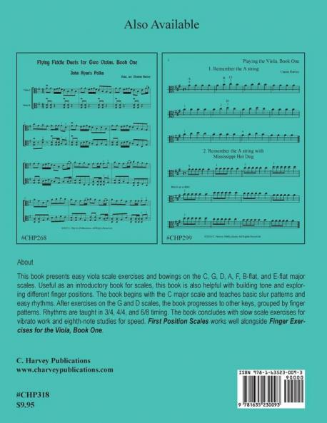 First Position Scale Studies for the Viola Book One