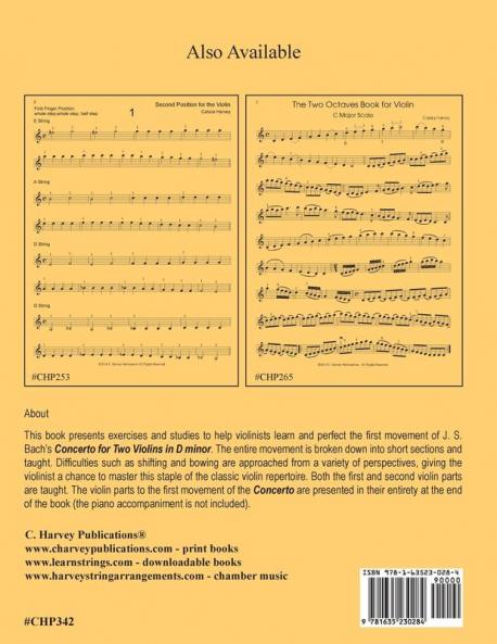 The Bach Double Violin Concerto Study Book