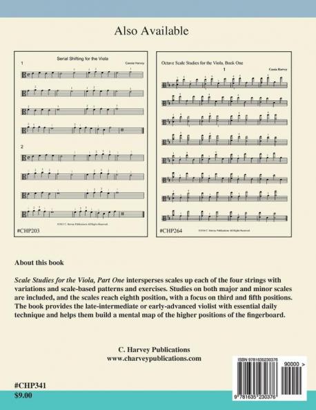 Scale Studies (One String) for the Viola Part One: One-Octave Scales