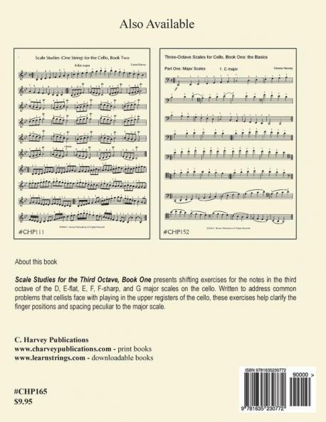 Scale Studies for the Third Octave for the Cello Book One