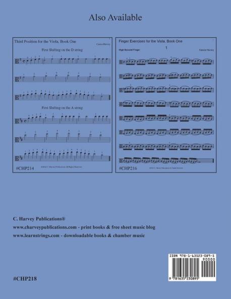Third Position Study Book for the Viola Book One
