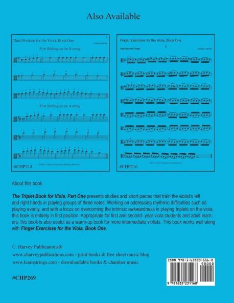 The Triplet Book for Viola Part One