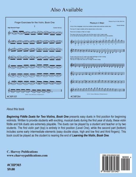 Beginning Fiddle Duets for Two Violins Book One