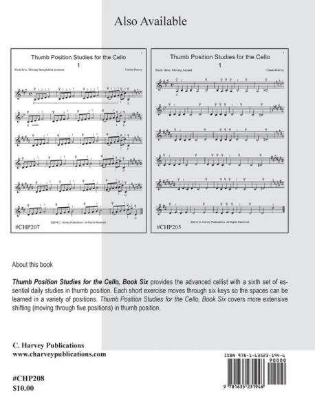Thumb Position Studies for the Cello Book Six