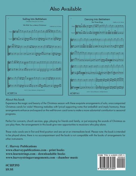 Following the Star Solo Christmas Carol Arrangements for Unaccompanied Viola