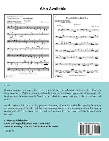 The Breval Cello Sonata in C Major Practice Edition