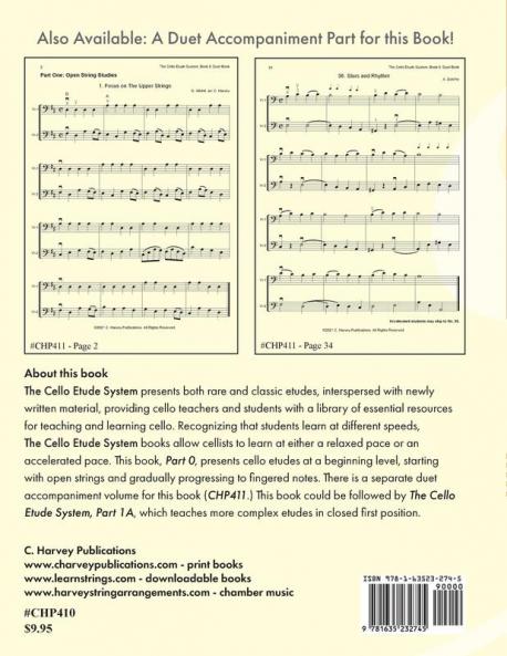 The Cello Etude System Part 0; Beginning Studies Solo Book