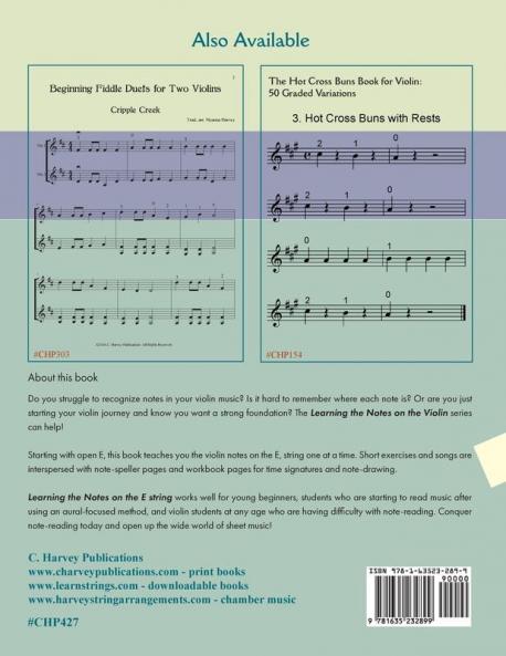 Learning the Notes on the Violin Book Four The E-String Book