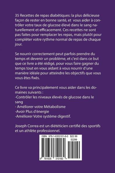 35 Recettes de Repas Diabétiques: La Plus Délicieuse Façon de Rester en Bonne Santé