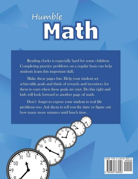 Humble Math - 100 Days of Telling the Time - Practice Reading Clocks