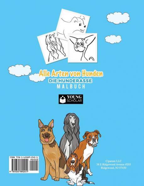 Alle Arten von Hunden Die Hunderasse Malbuch