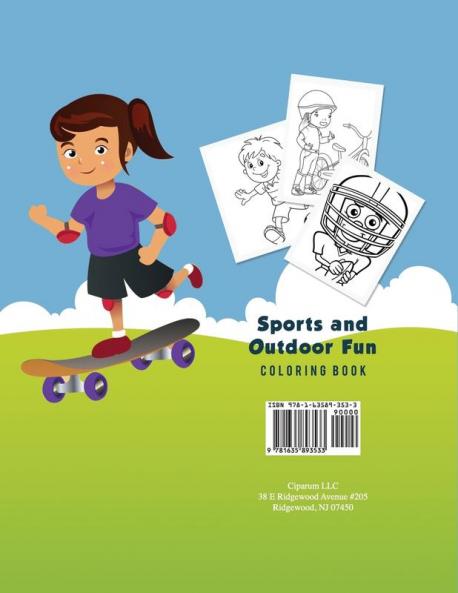 Sports and Outdoor Fun Coloring Book