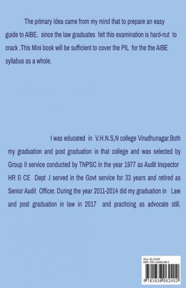 Public Interest Litigation In Nutshell: Pil - Aibe