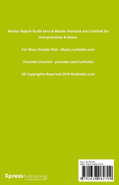 Best 33 Ilaiyaraaja Tamil Songs (Ver 1.0) - (Saregama) Format Rushisbiz Piano Notes - (Video Links+Notes+Scales+Index) - Medium Size (6X9 Book)