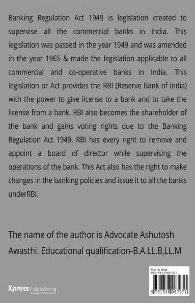 BARE ACT ON THE BANKING REGULATION ACT 1949