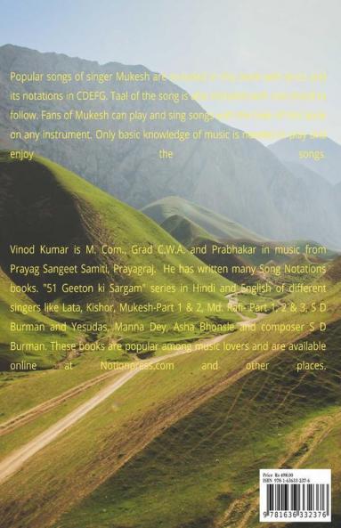 MUKESH SONGS' WESTERN NOTES Part-2: Songs' Lyrics in English and Notations in CDEFG