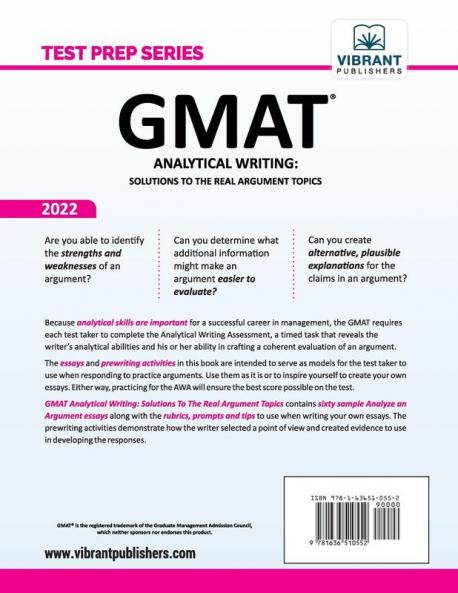 GMAT Analytical Writing: Solutions to the Real Argument Topics (Test Prep Series)
