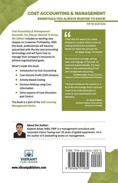 Cost Accounting and Management Essentials You Always Wanted To Know