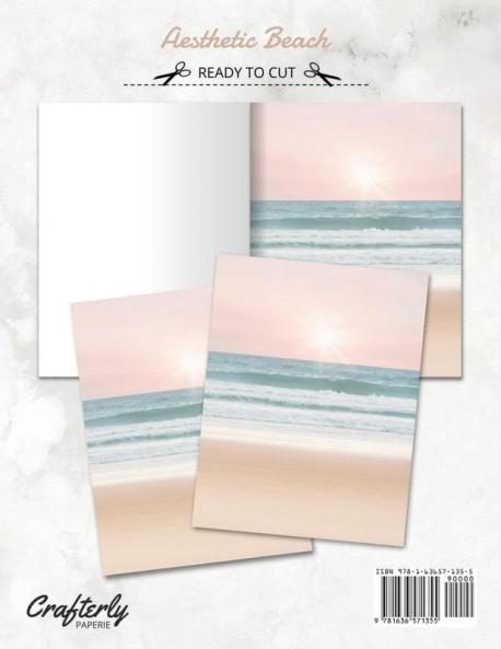 Aesthetic Beach Stationery Paper: Cute Letter Writing Paper for Home Office Letterhead Design 25 Sheets