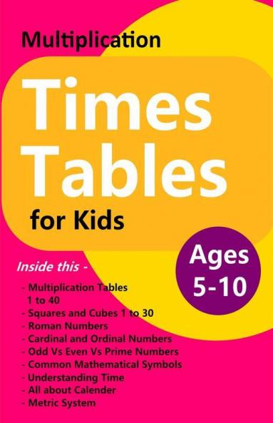 Multiplication Times Tables For Kids Tables 1 - 40 And Lot More To Learn