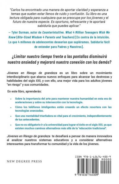 Jovenes en Riesgo de grandeza: Re-imaginando el curso de sus vidas a través de la intersección del arte y la tecnología