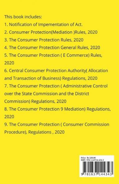 The Consumer Protection Act 2019: Along With The Consumer Protection Rules 2020