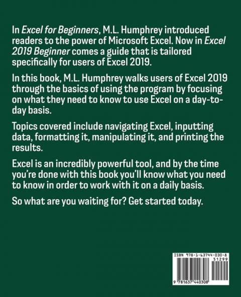 Excel 2019 Beginner