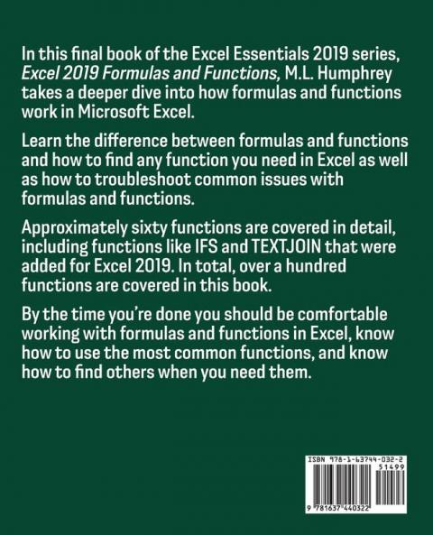 Excel 2019 Formulas &amp; Functions
