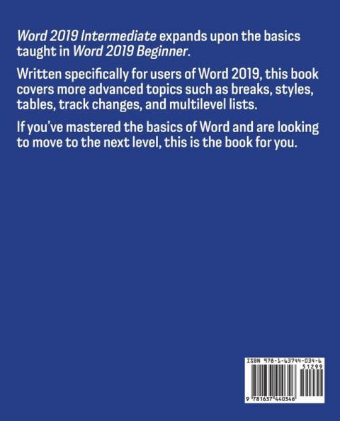 Word 2019 Intermediate (Word Essentials 2019)