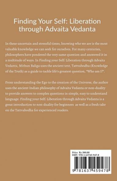 Finding Your Self: Liberation Through Advaita Vedanta