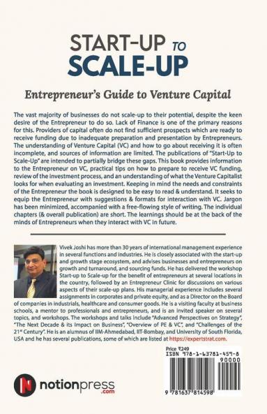 Start-Up To Scale-Up : Entrepreneur’S Guide To Venture Capital