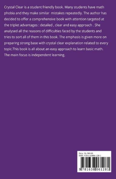 Math Practice Book: Crystal Clear (For Grade 5Th )