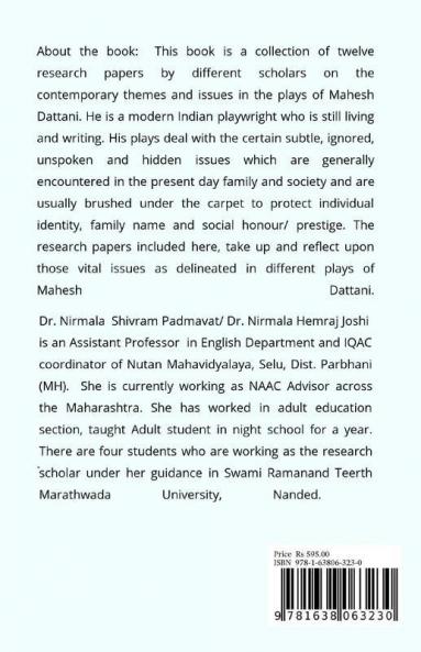 Socio-Cultural Issues In Mahesh Dattani'S Plays