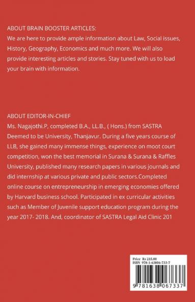 January 2021 Edition : An Anthology of Articles