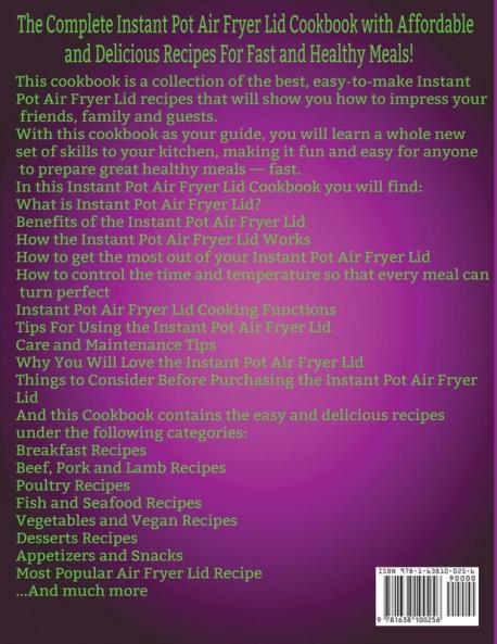 550 Instant Pot Air Fryer Lid Recipes Cookbook: Easy & Delicious Instant Pot Air Fryer Lid Recipes For Fast And Healthy Meals