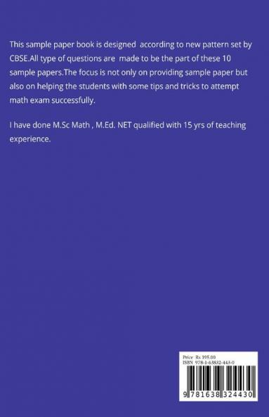 Super 10 Sample Question Papers (as per reduced syllabus)