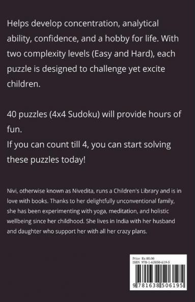 Mini Sudoku For Children (4X4) : Sudoku 4X4 From Easy To Hard