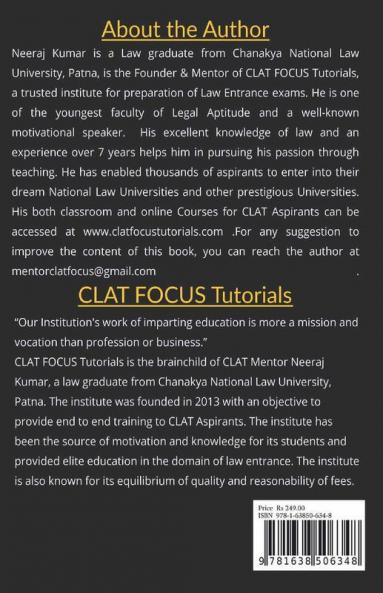 Law Of Torts: For Clat And Other Law Entrance Exams