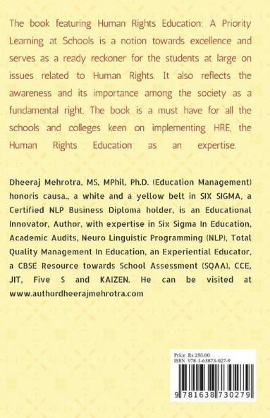 Human Rights Education: A Priority Learning At Schools