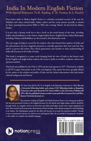 India in Modern English Fiction With Special Reference to R. Kipling E. M. Forster & A. Huxley