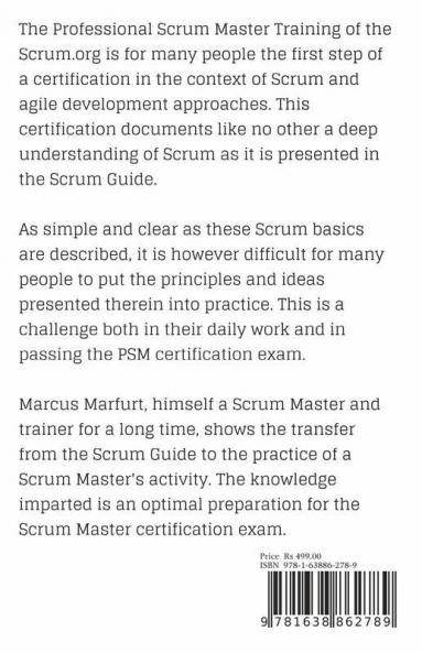 Pocket Guide To The Professional Scrum Master Certification (Psm 1)